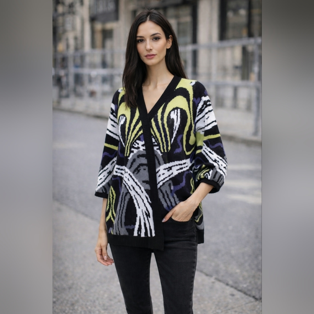 Iridium Women's Artistic Cardigan Sweater.New No Tag.